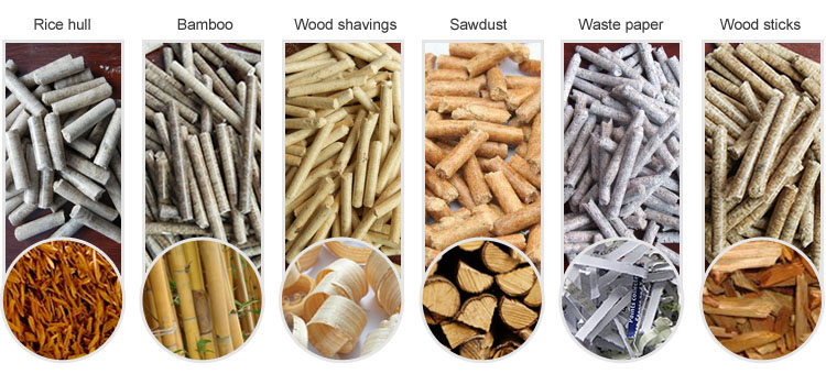 biomass pellets and materials used to make them